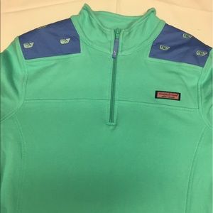 Vineyard Vines Whale Shep Shirt Teal Green/Blue